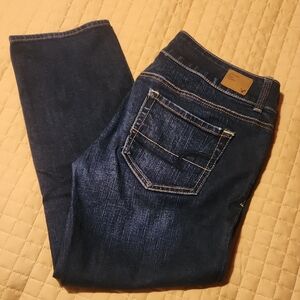 American Eagle Stretch Artist Crop Dark Blue Jeans Womens